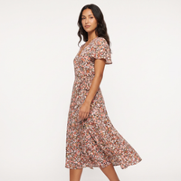 Daisy Floral Wrap Midi Dress – Multi view 3