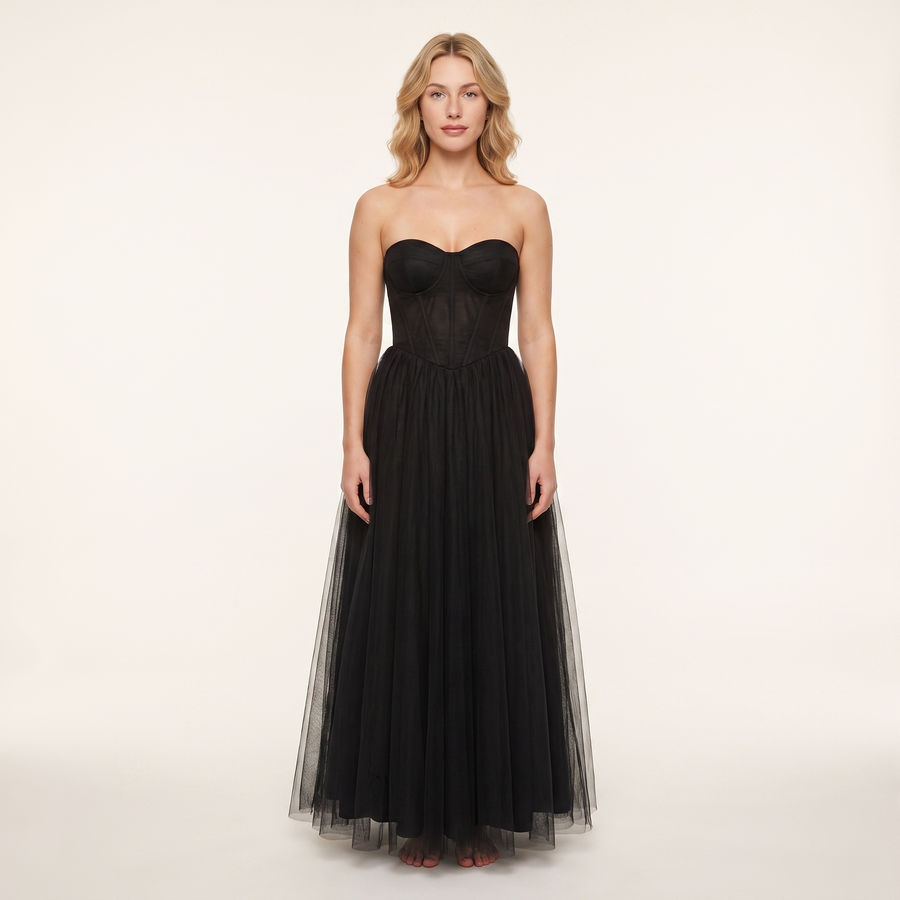 Seraphina Tulle Corset Ball Gown – Black