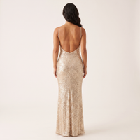 Gilda Sequin Gown – Champagne view 2