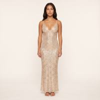 Gilda Sequin Gown – Champagne view 1