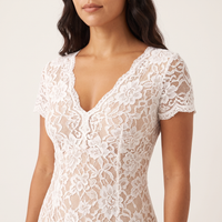 Genevieve Lace Midi Dress – White view 4