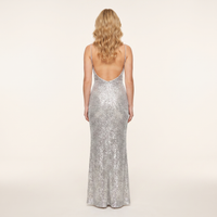 Vivienne Sequin Gown – Silver view 2