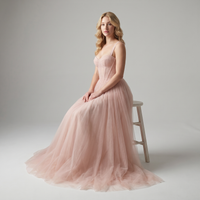 Elodie Corset Ball Gown – Blush Pink view 5