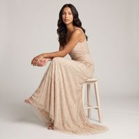 Georgia Beaded Maxi Gown – Champagne view 5