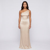 Antonia One-Shoulder Satin Gown – Champagne view 1