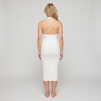 Sloane Halter Bodycon Midi Dress – White view 2