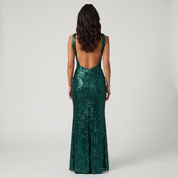 Indira Sequin Gown – Emerald view 2