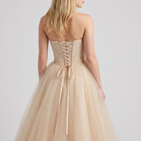 Cressida Tulle Corset Ball Gown – Champagne view 3