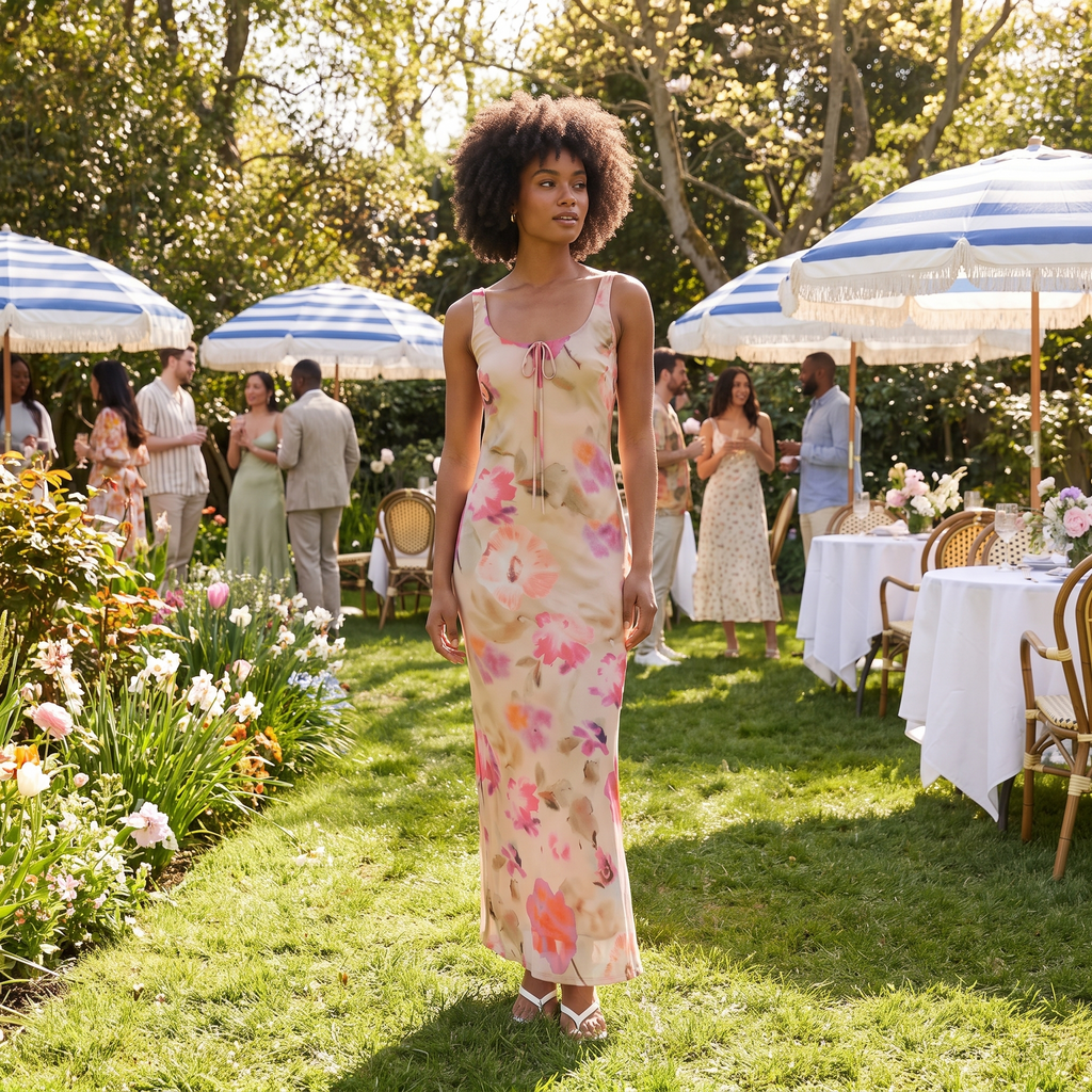 Avalon Scoop Neck Floral Maxi Dress – Pink – lifestyle
