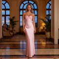 Celestine Beaded Bodice Satin Maxi Dress – Pink – lifestyle