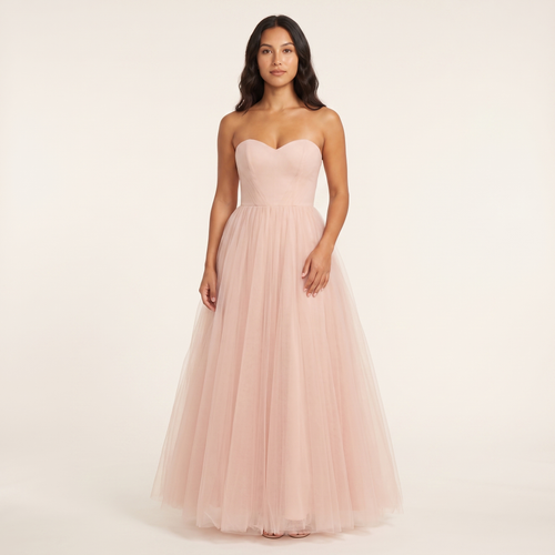 Arabella Tulle Ball Gown – Blush Pink