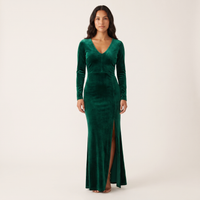 Esme Velvet Maxi Dress – Emerald view 1