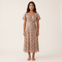 Daisy Floral Wrap Midi Dress – Multi view 1