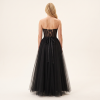 Seraphina Tulle Corset Ball Gown – Black view 2