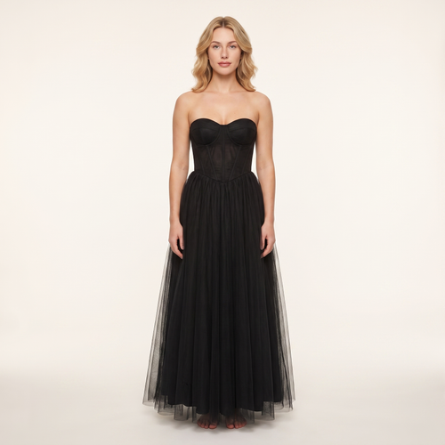 Seraphina Tulle Corset Ball Gown – Black