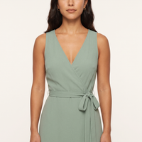 Juniper Wrap Midi Dress – Sage Green view 4