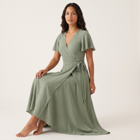 Juniper Wrap Midi Dress – Sage Green view 5