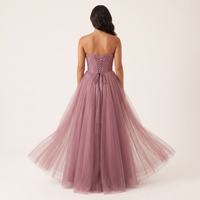Ophelia Tulle Corset Ball Gown – Mauve view 2