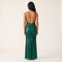 Verdant Sequin Gown – Emerald view 2