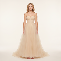 Noor Tulle Ball Gown – Champagne view 1