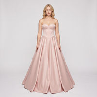 Elodie Corset Ball Gown – Blush Pink view 1