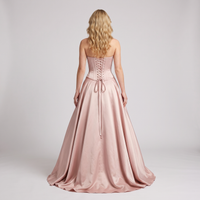 Elodie Corset Ball Gown – Blush Pink view 2