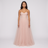 Della Tulle Corset Ball Gown – Blush view 1