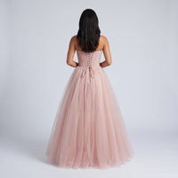 Della Tulle Corset Ball Gown – Blush view 2