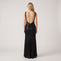 Livia Sequin Gown – Black view 2