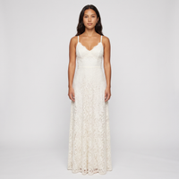 Adeline Lace Maxi Gown – Ivory view 1