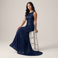 Minerva Sequin Gown – Navy view 5