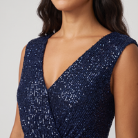 Minerva Sequin Gown – Navy view 4