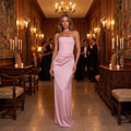 Kalinda Strapless Corset Draped Maxi Dress – Pink – lifestyle