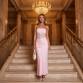Mireille Lace Bodice Satin Maxi Dress – Pink – lifestyle