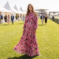 Rosamund Off-Shoulder Long Sleeve Pleated Maxi Dress – Pink Floral – lifestyle