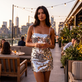 Stella Sequin Bodycon Mini Dress – Silver – lifestyle